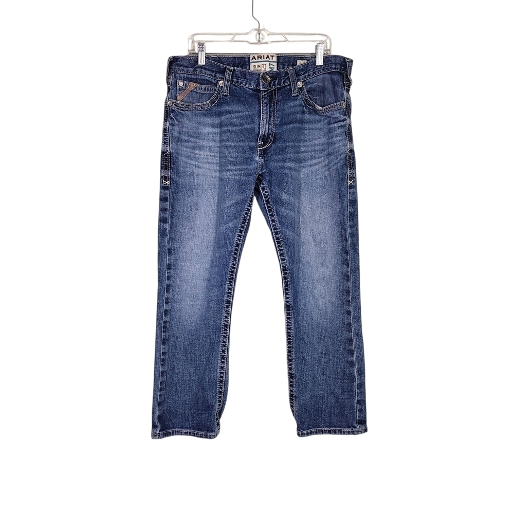 Ariat Men's Slim Straight Leg Blue Jeans